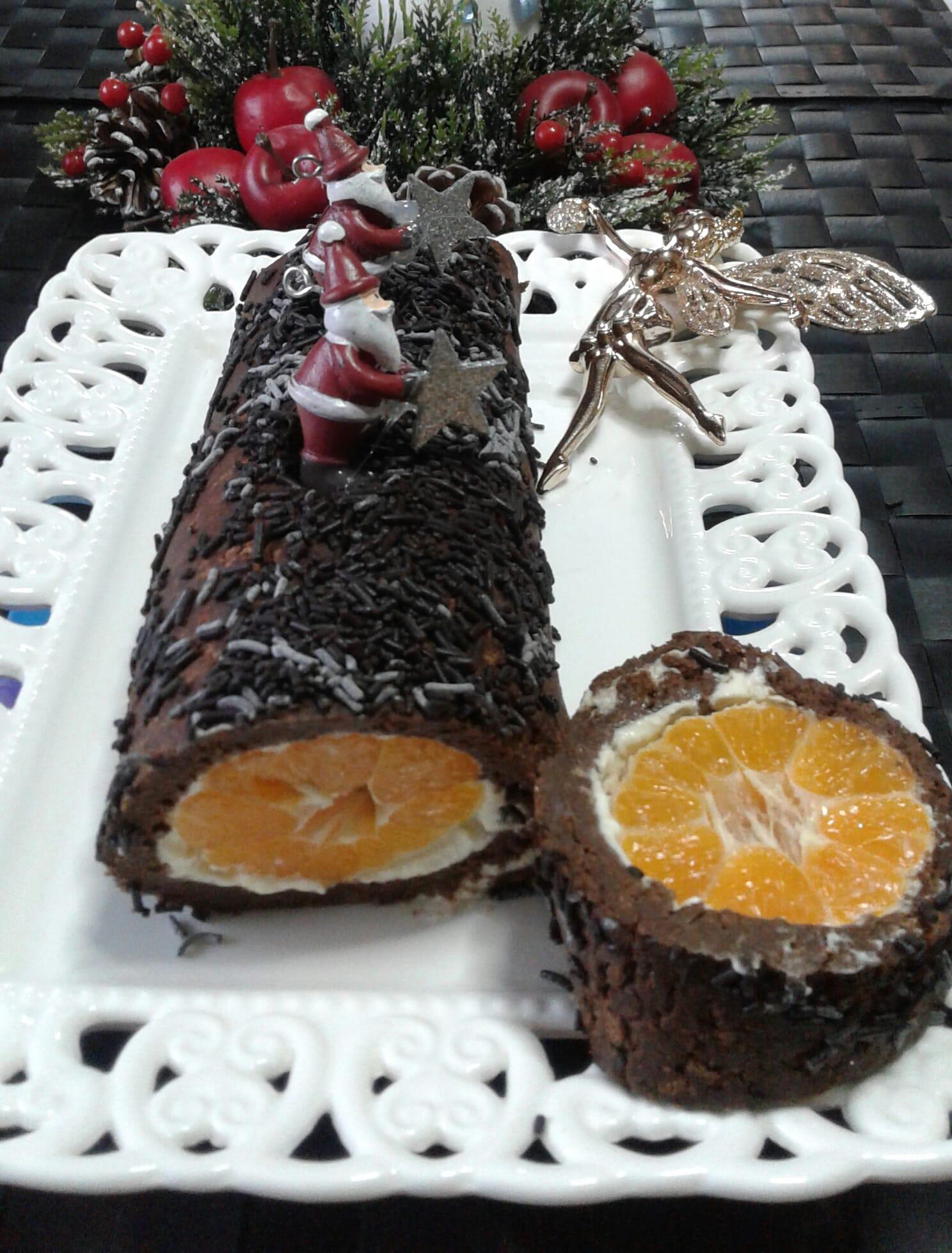 Σοκολατένιο-ρολό- με- μανταρινί-