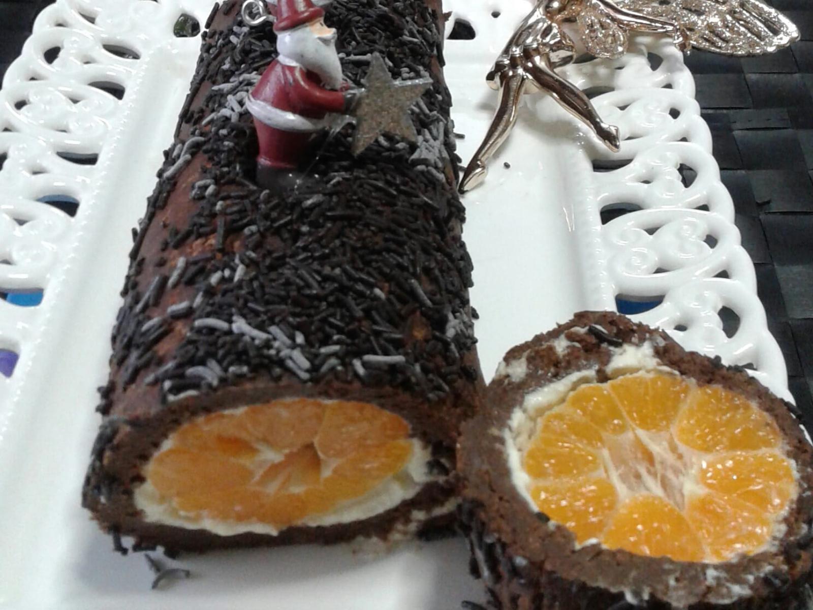 Σοκολατένιο-ρολό- με- μανταρινί-