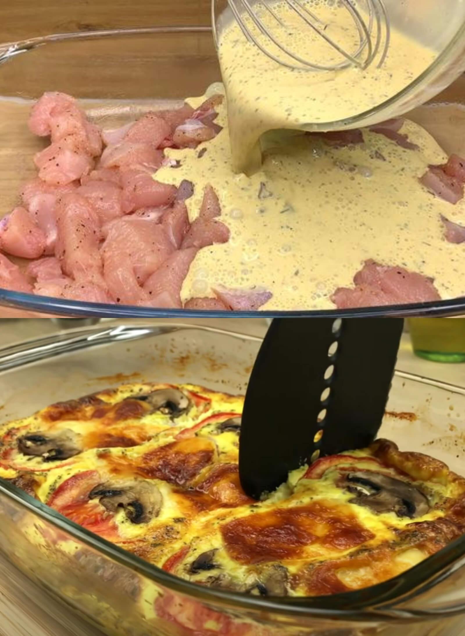 Φιλέτο κοτόπουλο με κρέμα γάλακτος στον φούρνο