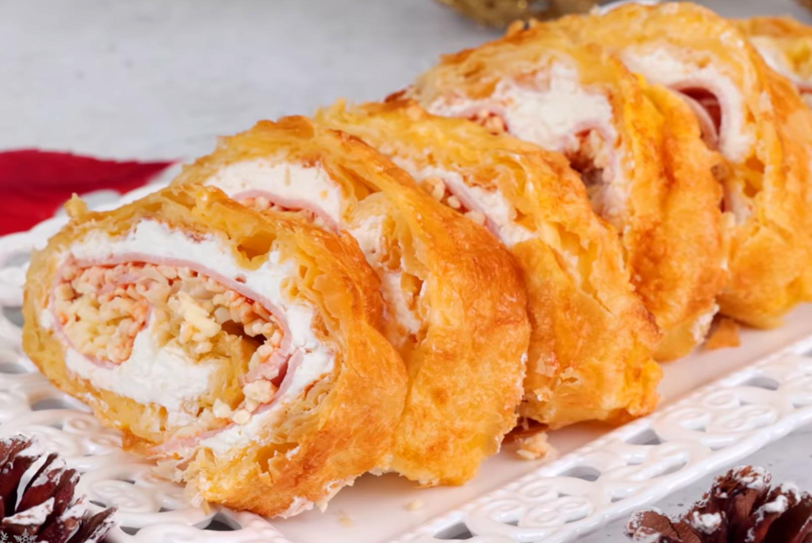 Εύκολο αλμυρό ρολό με φύλλο κρούστας