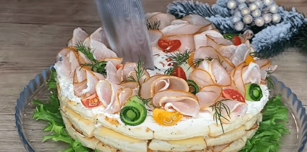 αλμυρή -τούρτα- για- τα- Χριστούγεννα-