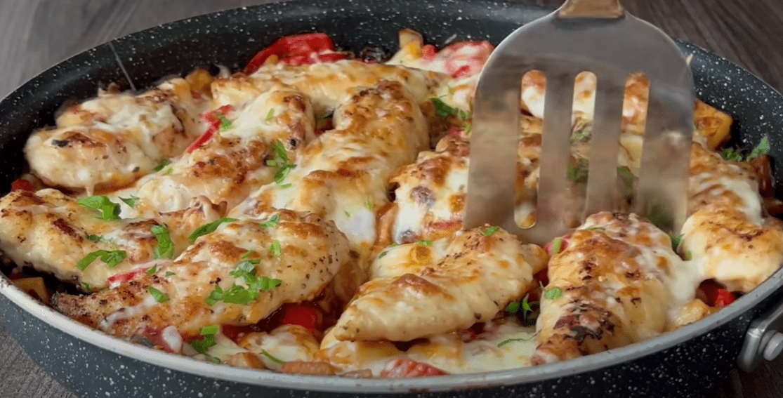 Γιορτινό -φιλέτο- κοτόπουλο- με- μοτσαρέλα-