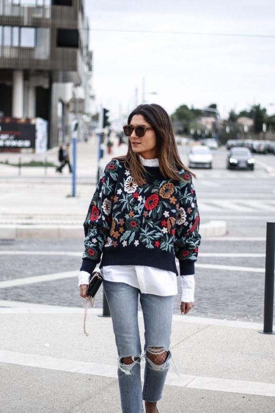 φλοράλ-πουλόβερ-πάνω-από-πουκάμισο-ιδέες-