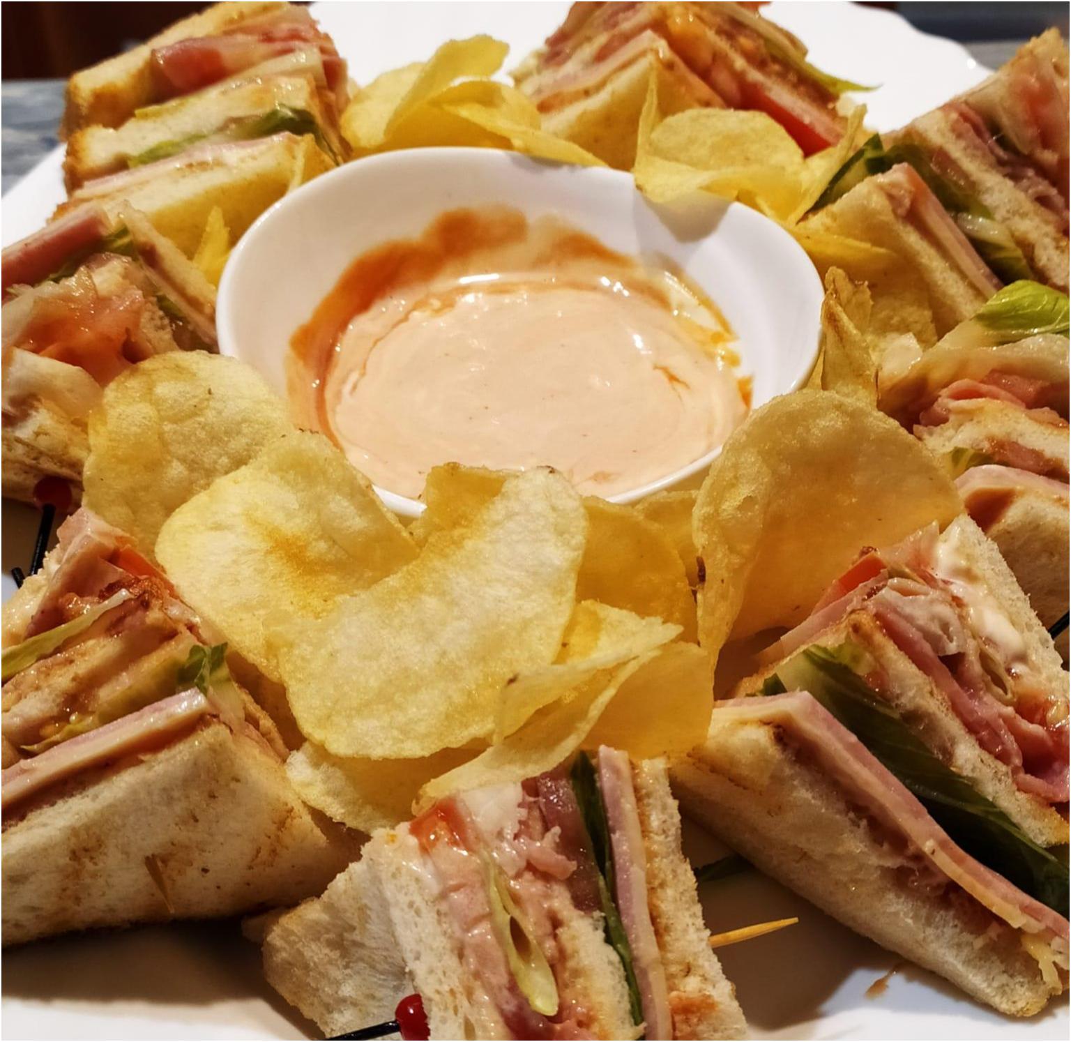 Club sandwich με κοτόπουλο