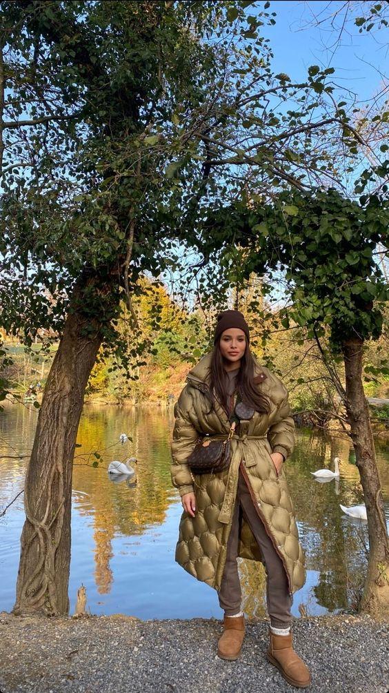 χρυσό-Quilted Coat-με-φόρμα-τάσεις 2022-