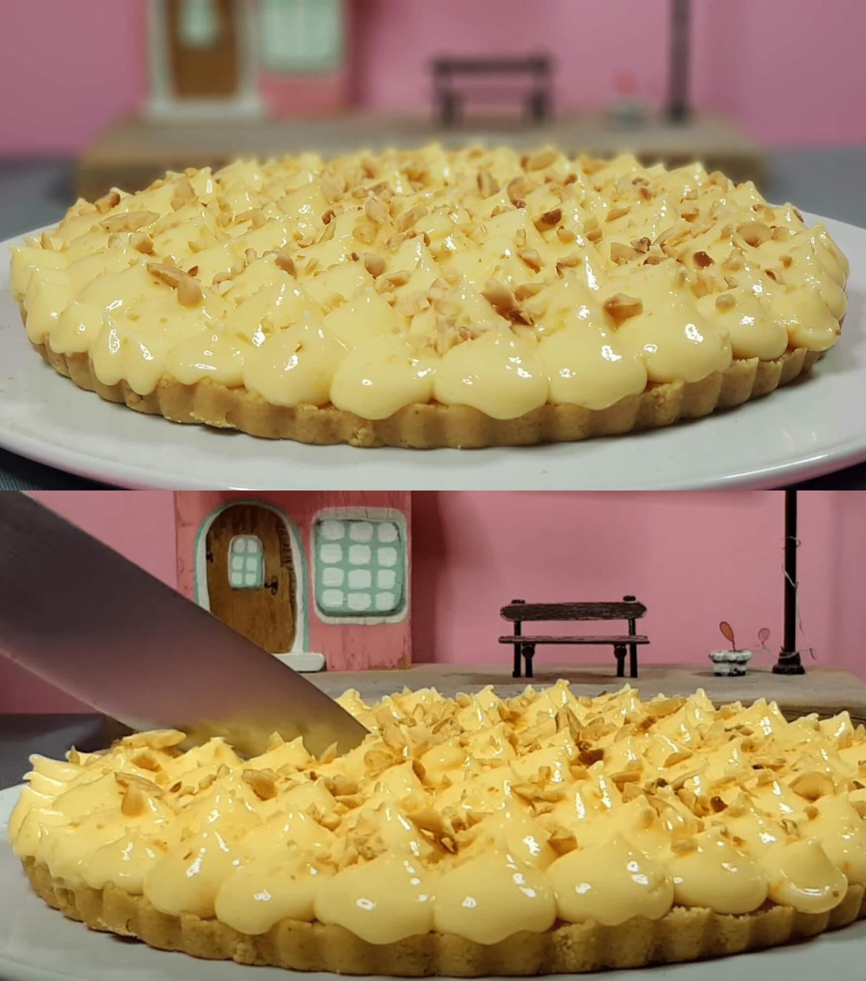 Τάρτα χωρίς ψήσιμο από κουραμπιέδες