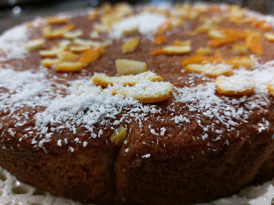 ραβανί-με-αλεύρι ολικής άλεσης-και-μέλι-συνταγή-