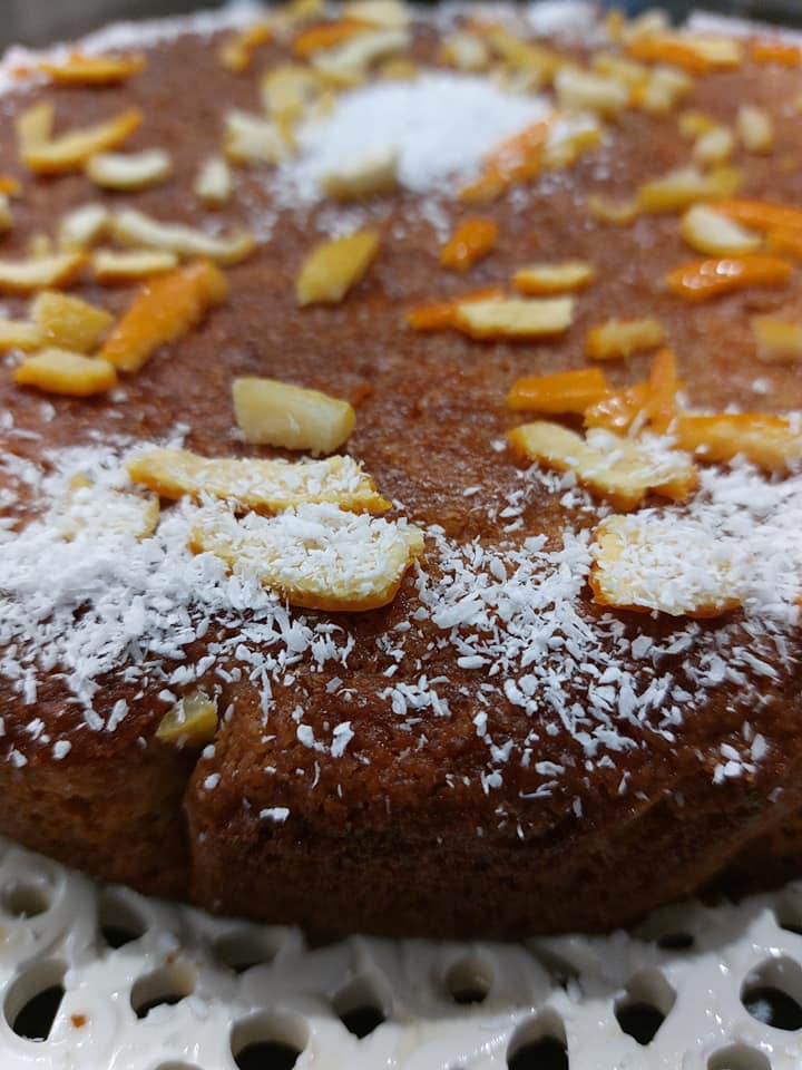 ραβανί-με-αλεύρι ολικής άλεσης-και-μέλι-συνταγή-