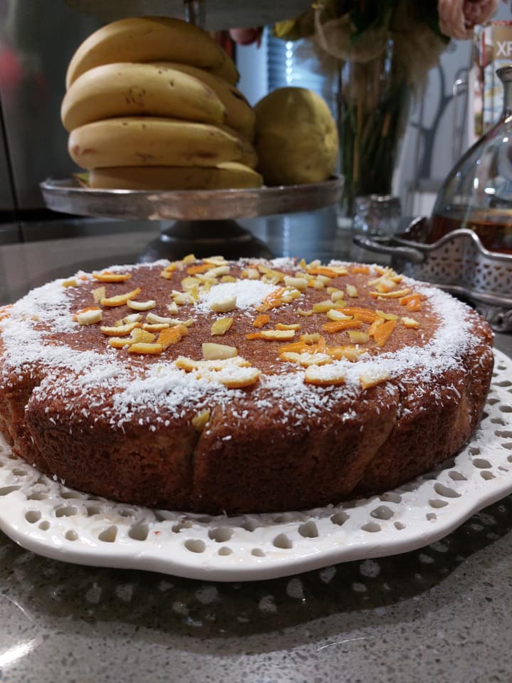 ραβανί-με-αλεύρι ολικής άλεσης-και-μέλι-συνταγή-