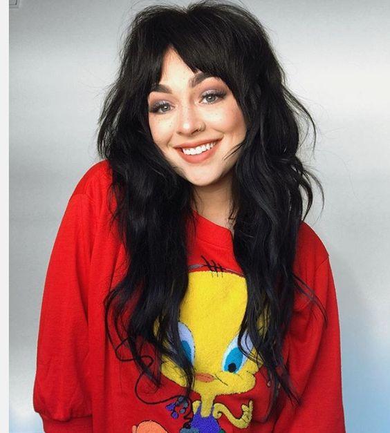 Mullet-γυναικείο κούρεμα-σε-μαύρα-μακριά-μαλλιά-τάσεις-