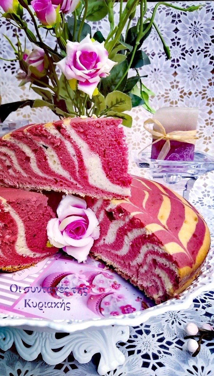 ροζ- κέικ -ζέβρα-