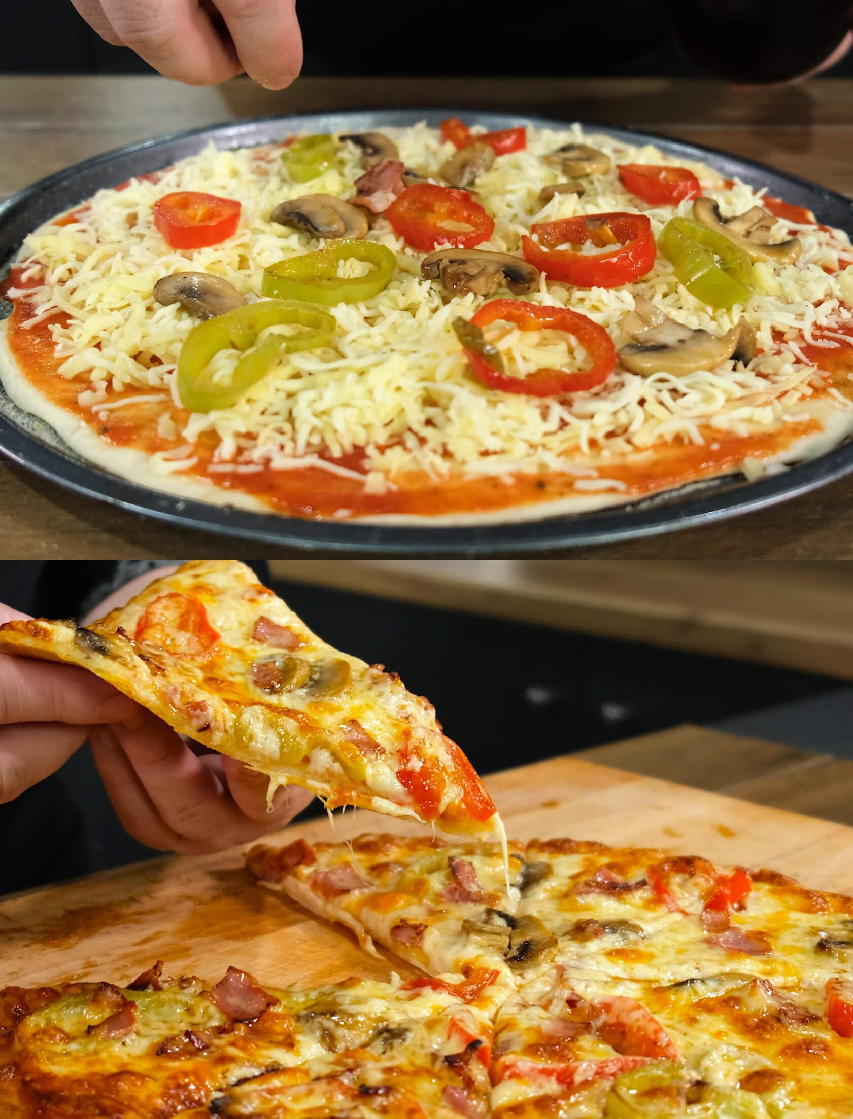 Πίτσα Χωρίς Μαγιά στο Τηγάνι