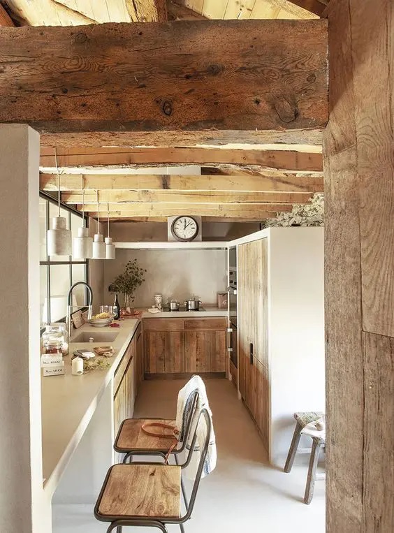 ντουλάπια κουζίνας-από-ακατέργαστο ξύλο-ιδέες-διακόσμησης-