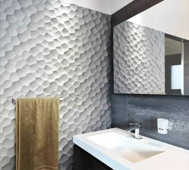 τρισδιάστατα πλακάκια τοίχου-στο-μπάνιο-ιδέες-διακόσμησης-