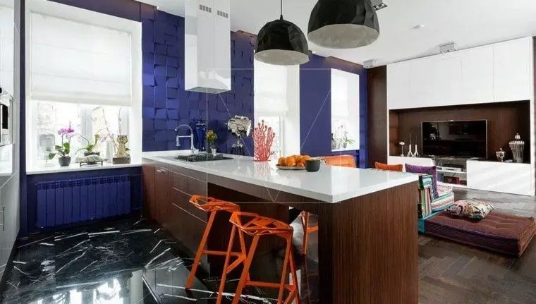 τρισδιάστατα πλακάκια τοίχου-στη-κουζίνα-ιδέες-διακόσμησης-