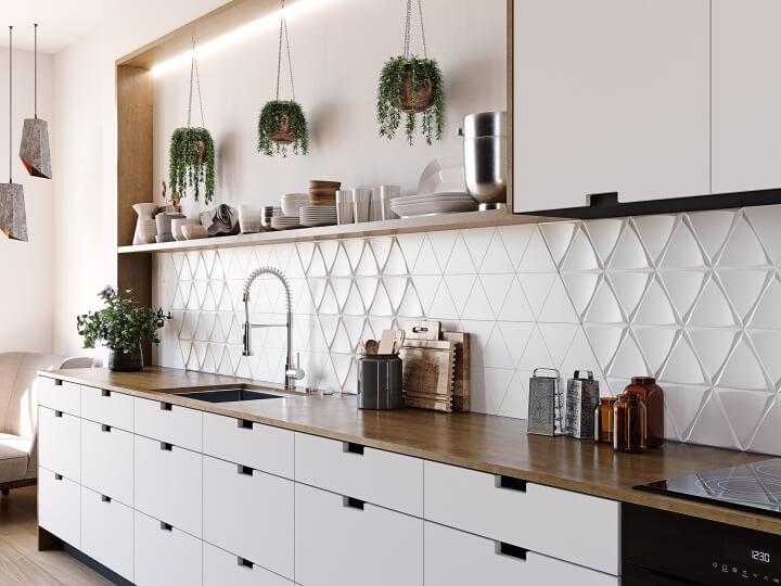 Τρισδιάστατα πλακάκια τοίχου: 15 ιδέες διακόσμησης