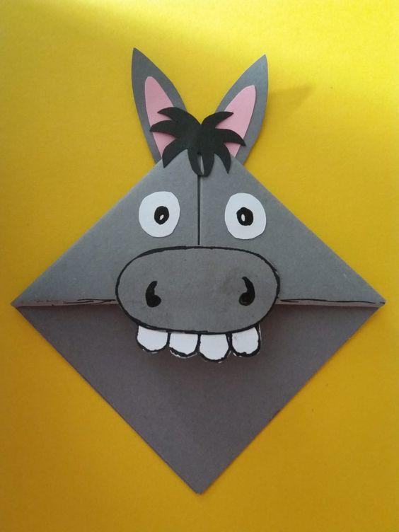 γάιδαρος-από-χαρτόνι-ιδέες-για-παιδικές κατασκευές-με-ζωάκια-