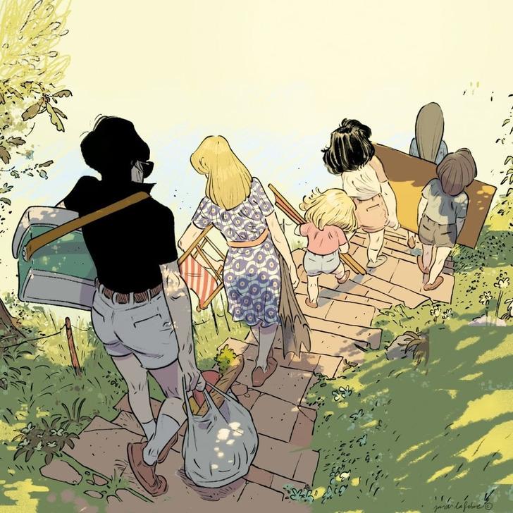 ζωγραφιές-που-περιγράφουν-τις-οικογενειακές-στιγμές-