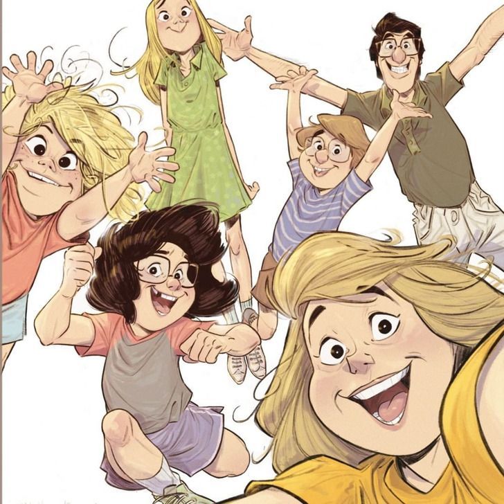 ζωγραφιές-που-περιγράφουν-τις-οικογενειακές-στιγμές-