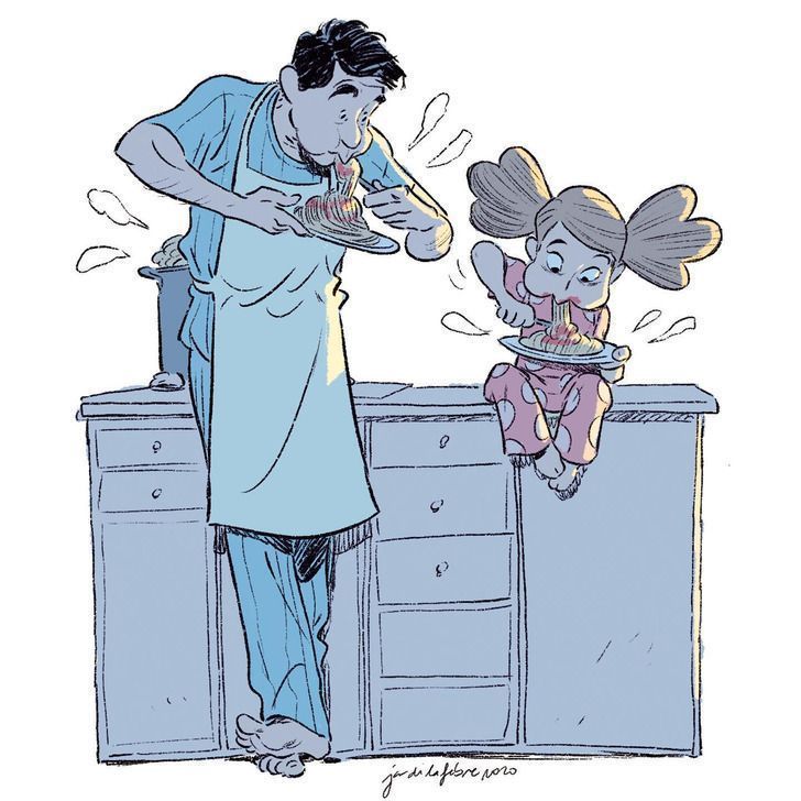 ζωγραφιές-που-περιγράφουν-τις-οικογενειακές-στιγμές-