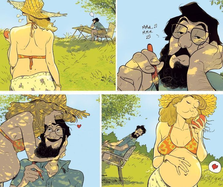 ζωγραφιές-που-περιγράφουν-τις-οικογενειακές-στιγμές-