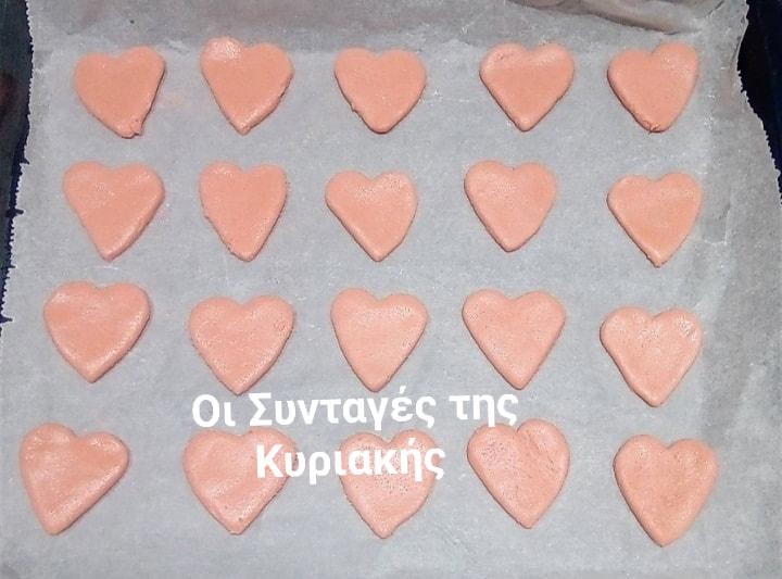 Ροζ- μπισκότα -καρδούλες-