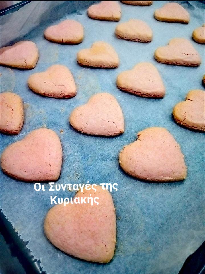 Ροζ- μπισκότα -καρδούλες-