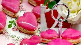 Ροζ -μπισκότα- καρδούλες-