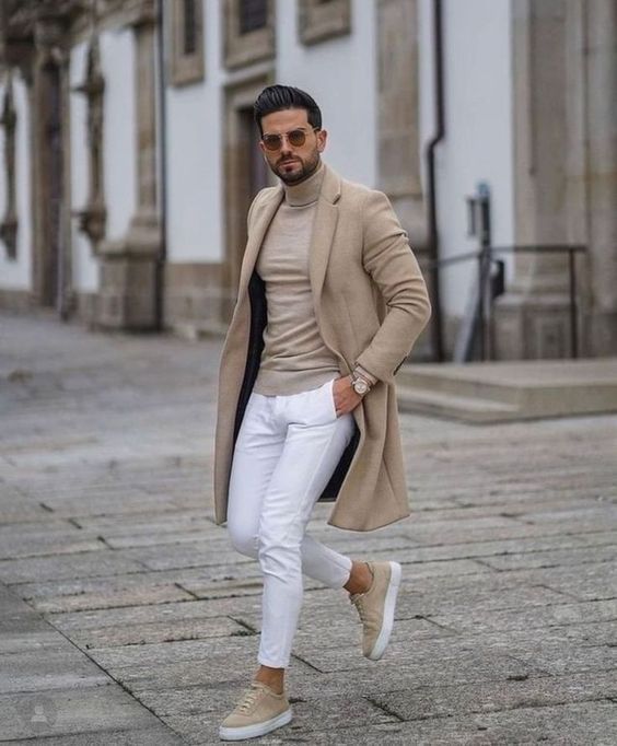 μπεζ ζιβάγκο-με-μπεζ-καπαρντίνα-ιδέες-για-αντρικό ντύσιμο-τον-Μάρτιο 2022-