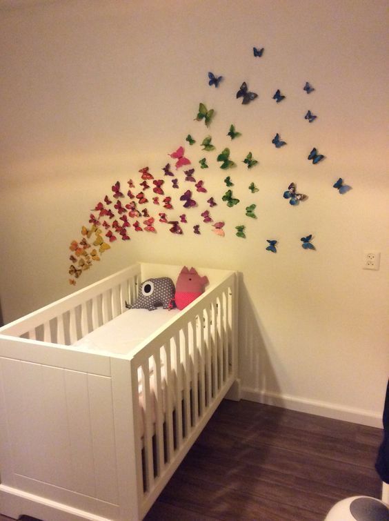 πεταλούδες-για-ανοιξιάτικη-διακόσμηση-στο-βρεφικό δωμάτιο-ιδέες-
