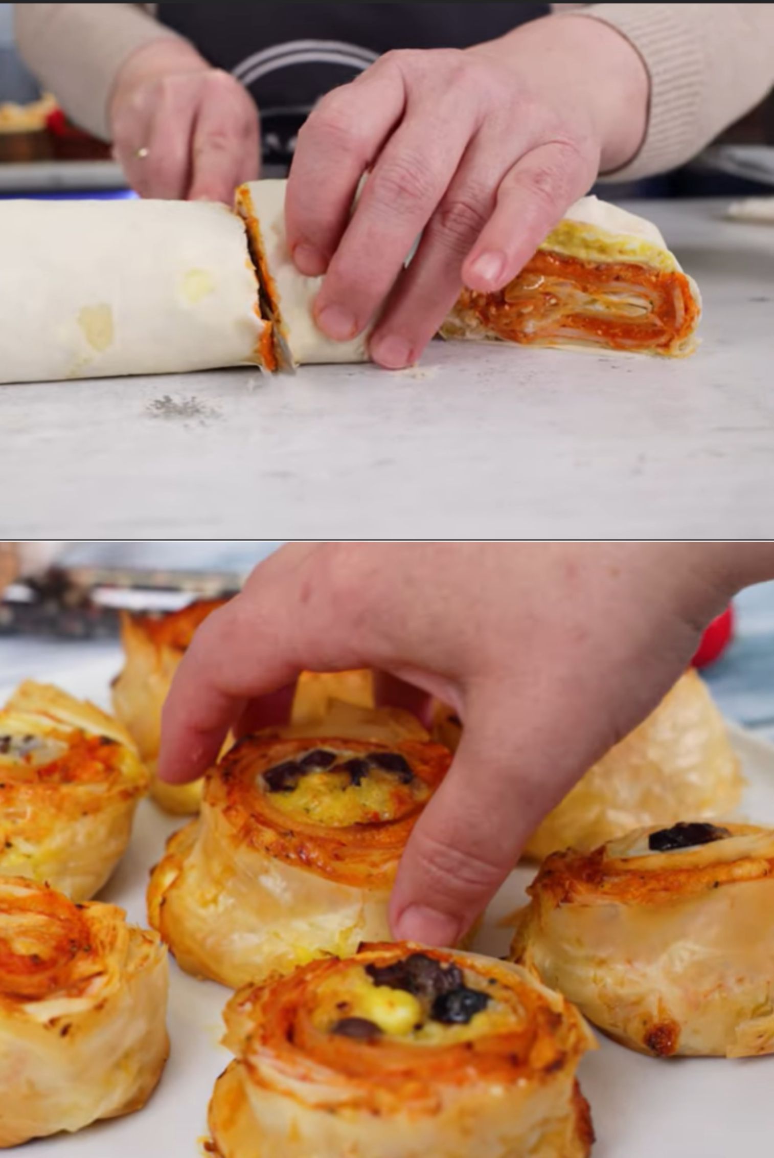 Χωριάτικα ρολάκια σφολιάτας