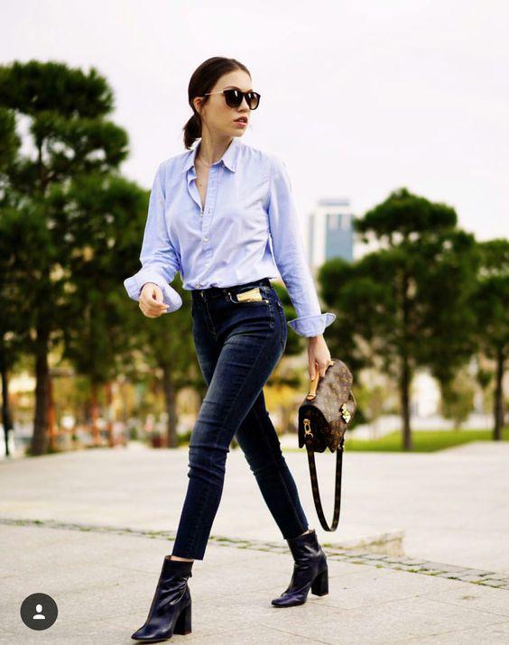 πουκάμισο-με-τζιν παντελόνι-ιδέες-για-ντύσιμο-τον-Απρίλιο 2022-