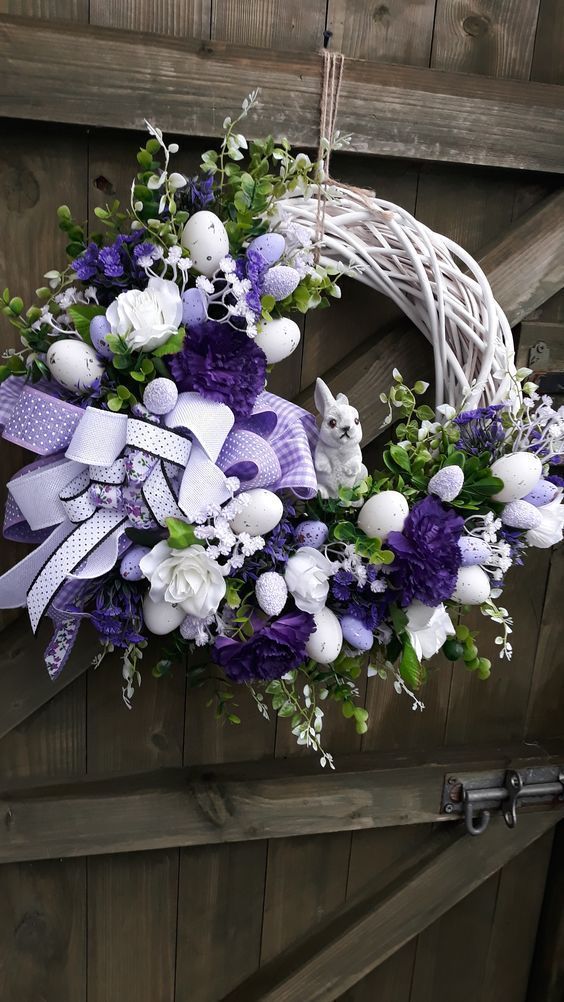πασχαλινό-στεφάνι-με-μοβ διακοσμητικά-ιδέες-για-πασχαλινά στεφάνια 2022- πασχαλινό-στεφάνι-με-μοβ διακοσμητικά-ιδέες-για-πασχαλινά στεφάνια 2022-