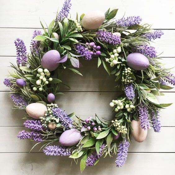 πασχαλινό-στεφάνι-από-φυσικά υλικά-ιδέες-για-πασχαλινά στεφάνια 2022-