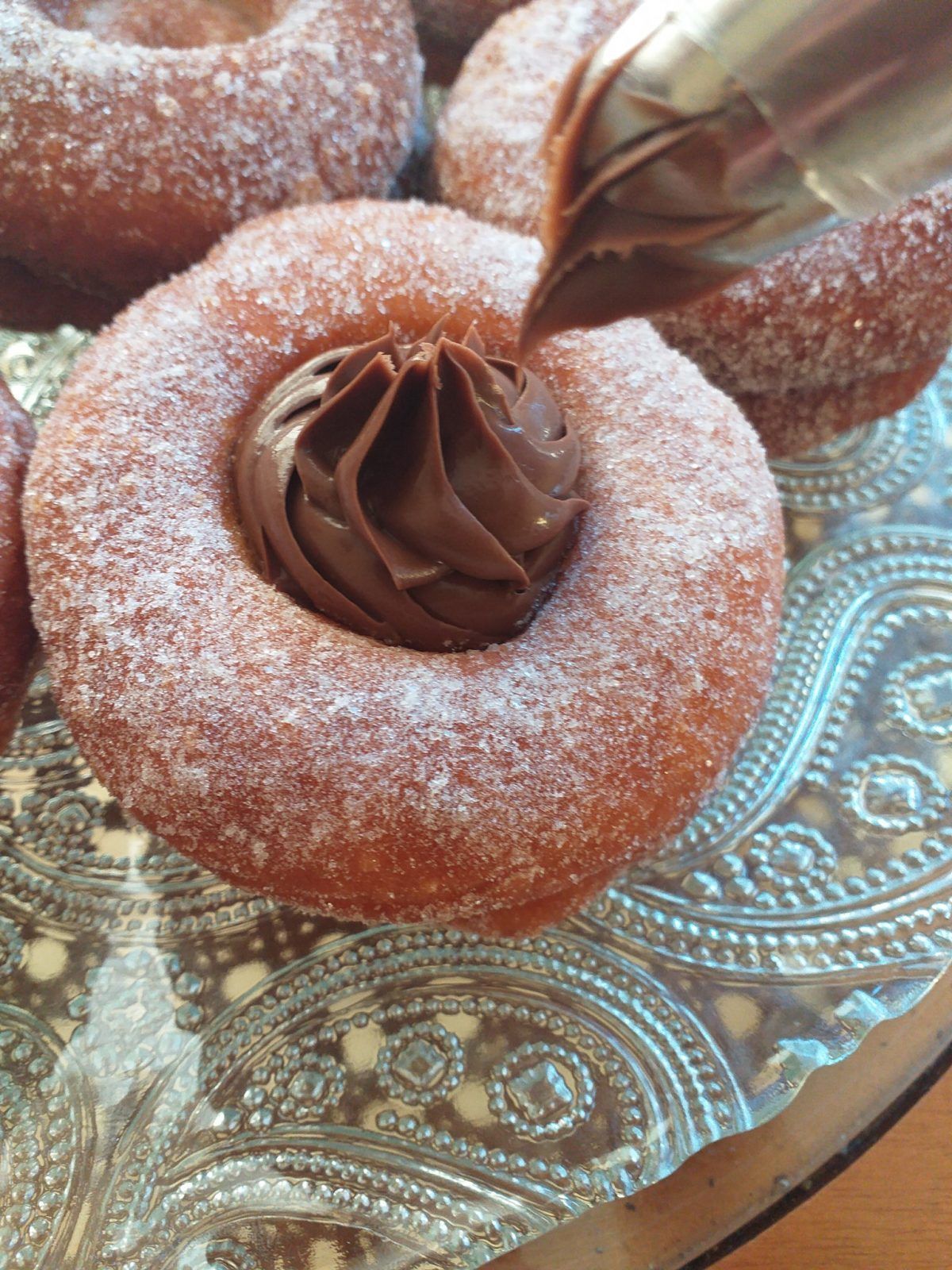 Κουλουράκια- ντόνατς- γεμιστά- με -σοκολάτα-