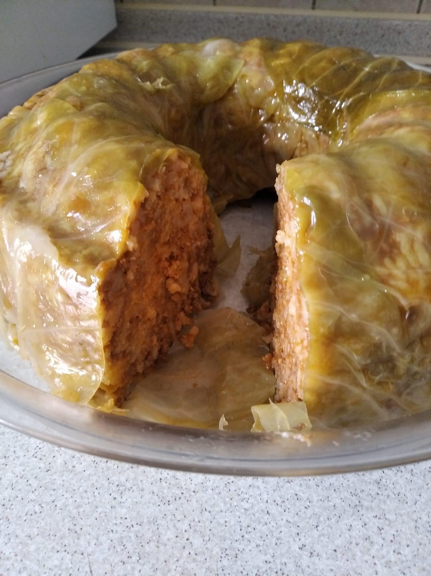 Λαχανοντολμάς- τούρτα-