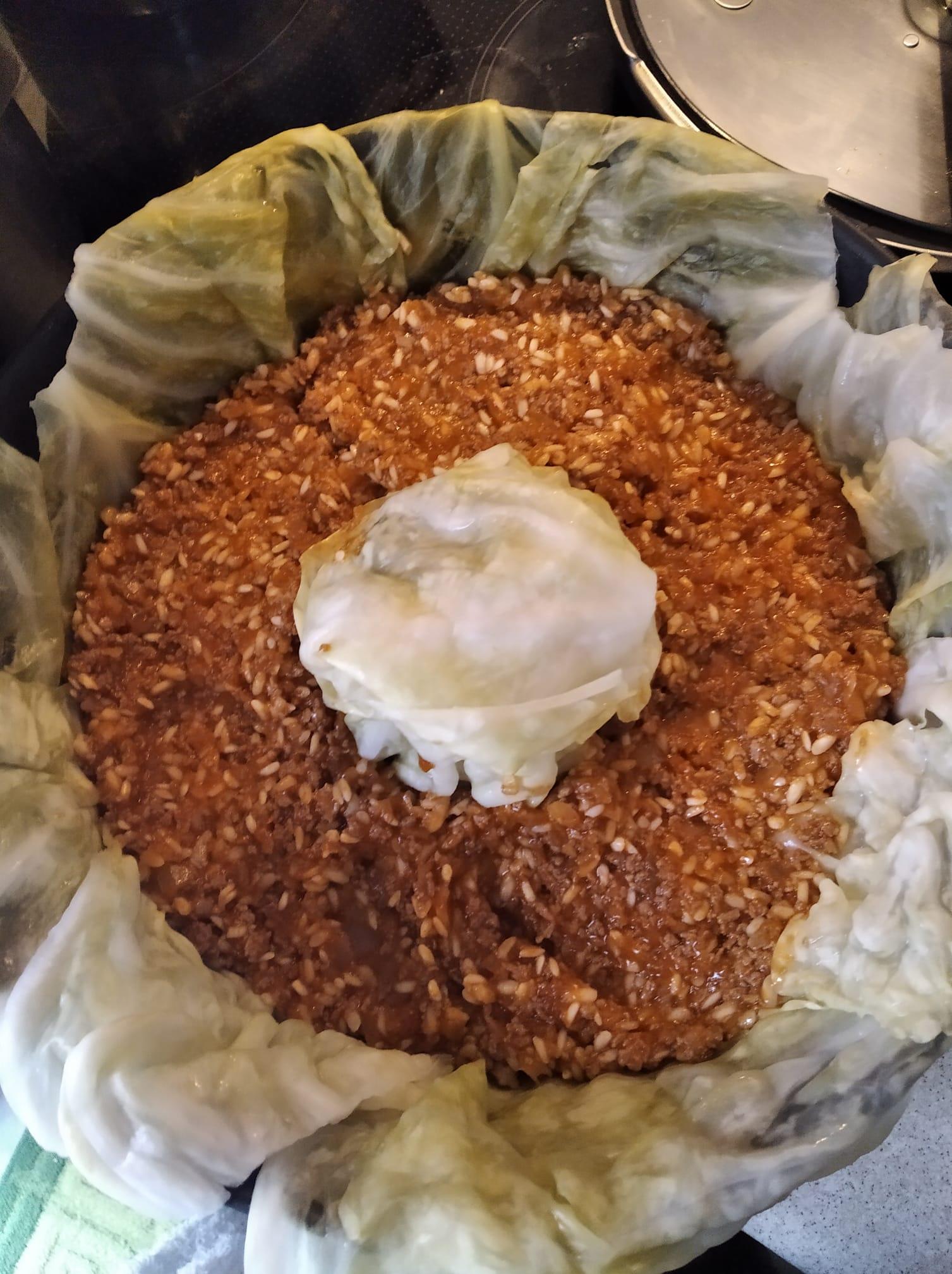 Λαχανοντολμάς- τούρτα-