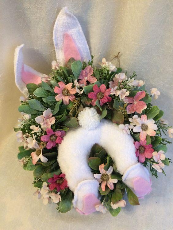 πασχαλινό στεφάνι-με-λαγουδάκι-ιδέες-για-παστέλ-πασχαλινή διακόσμηση-