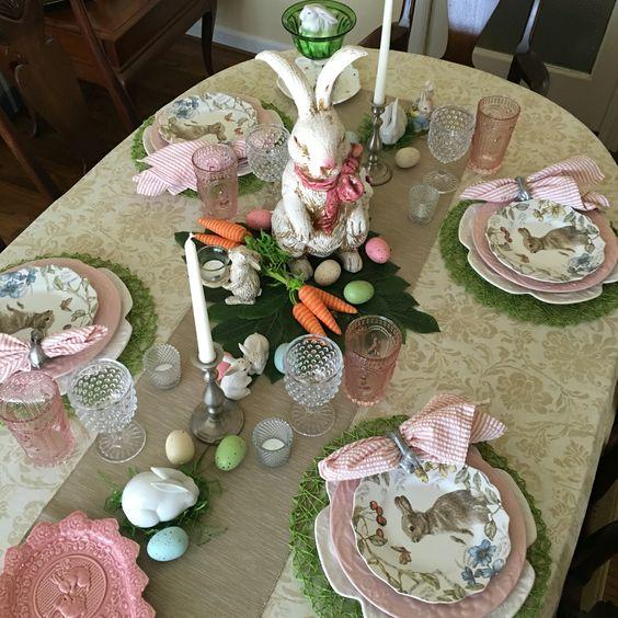 πασχαλινό τραπέζι-ιδέες-για-παστέλ-πασχαλινή διακόσμηση-