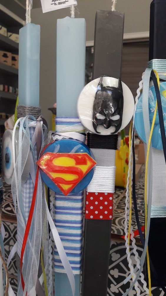 πασχαλινή-λαμπάδα-με-batman-και-superman-ιδέες-