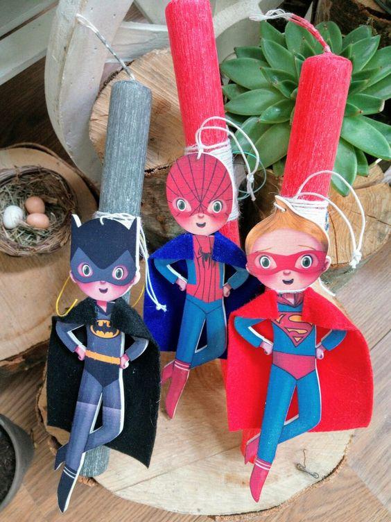 πασχαλινή-λαμπάδα-με-super heroes-ιδέες-