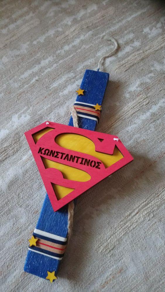 πασχαλινή-λαμπάδα-με-superman-ιδέες-