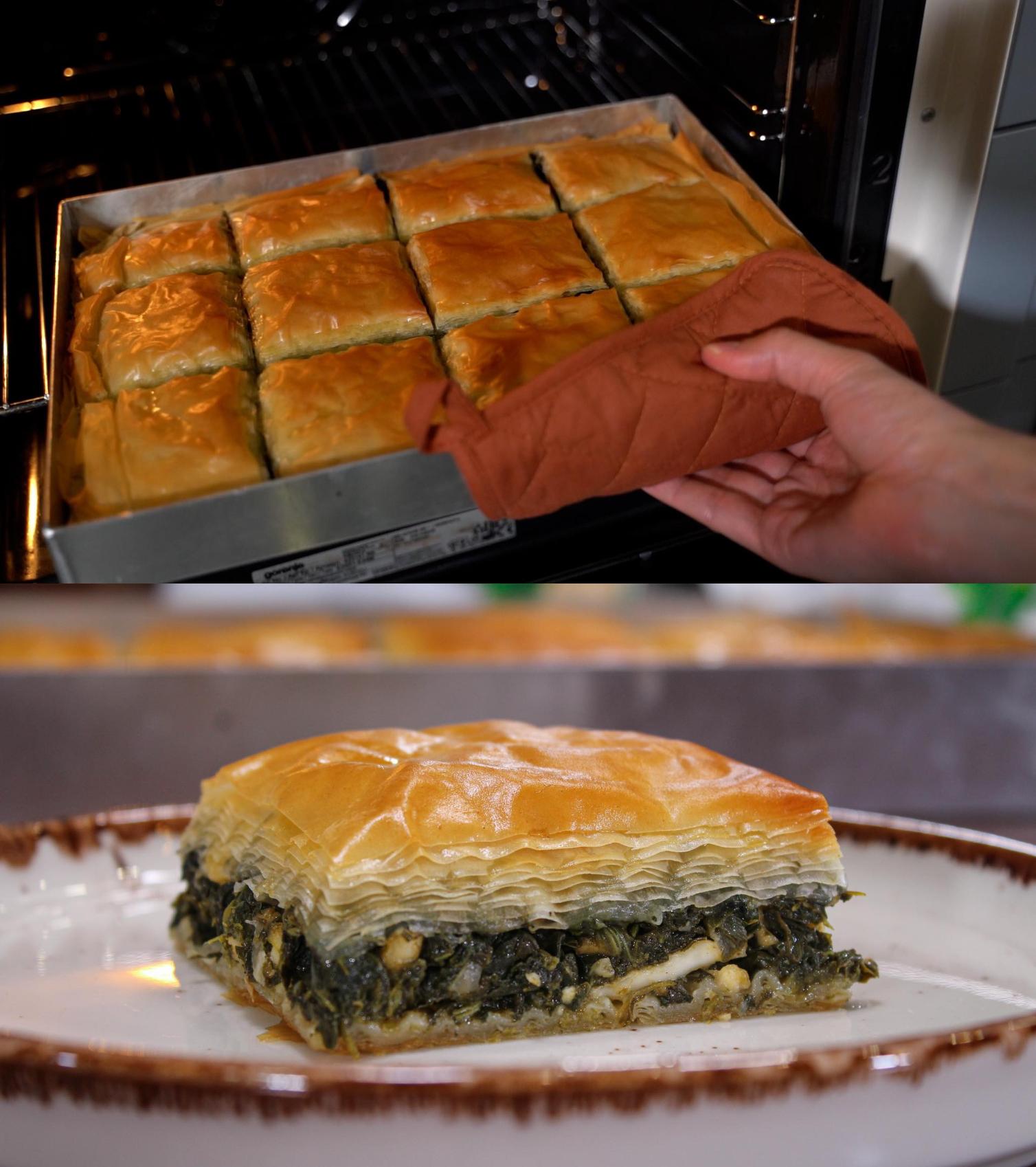 Νηστίσιμη σπανακόπιτα με τραγανό φύλλο