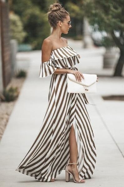 καφέ-και-άσπρο-ανοιξιάτικο φόρεμα-ιδέες-για-ανοιξιάτικα-φορέματα-