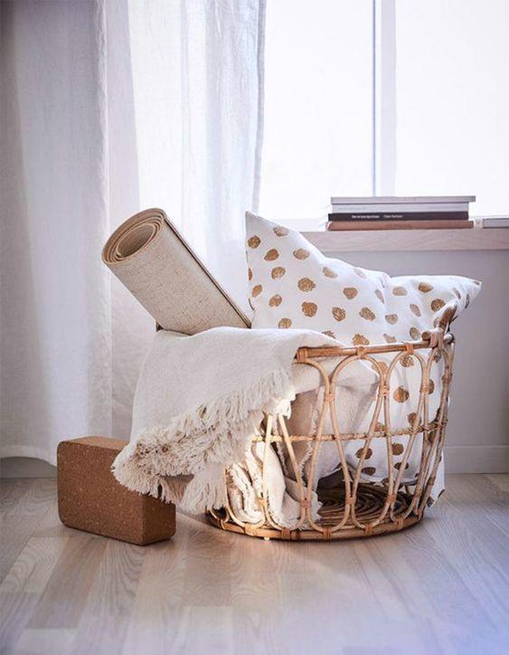 Ψάθινα Καλάθια: 22 ιδέες διακόσμησης & οργάνωσης σπιτιού