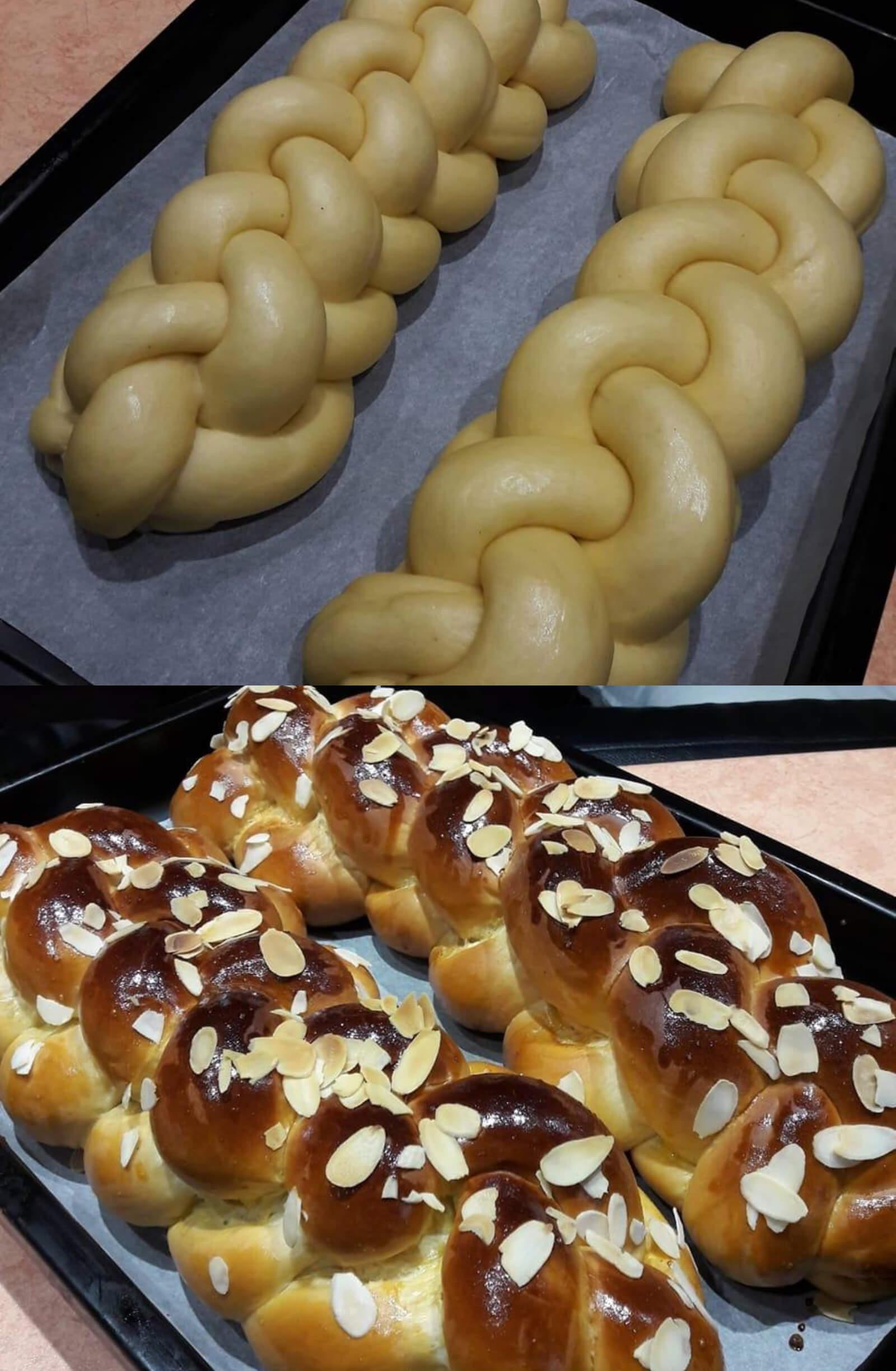 Τσουρέκια με 4 και 6 κορδόνια χωρίς ζάχαρη