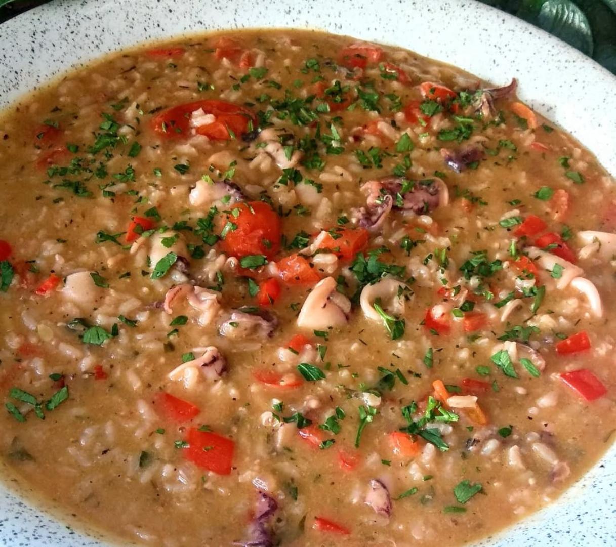 Ριζότο με καλαμαράκια