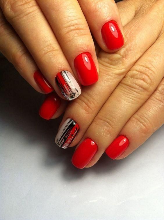 ιδέες-για-κόκκινα-πασχαλινά νύχια-