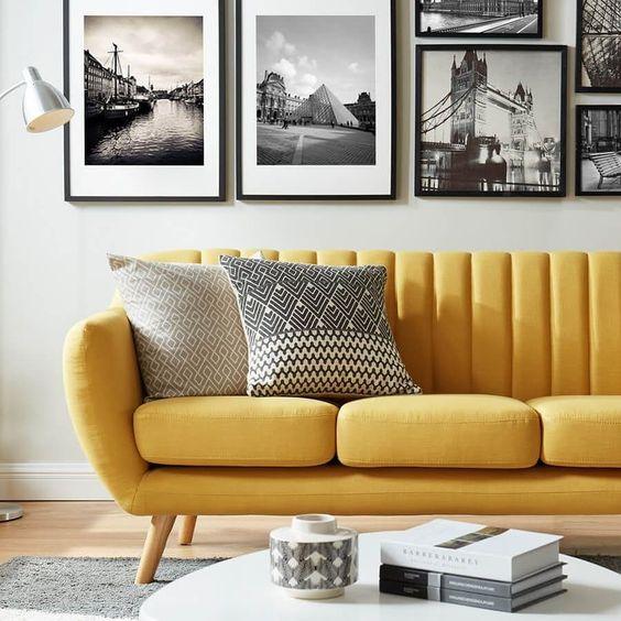 κίτρινος-καναπές-με-boho-μαξιλάρια καναπέ- κίτρινος-καναπές-με-boho-μαξιλάρια καναπέ-