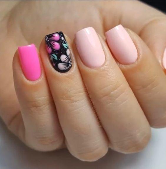 ροζ-και-φούξια-νύχια-με-λουλούδια-ιδέες-